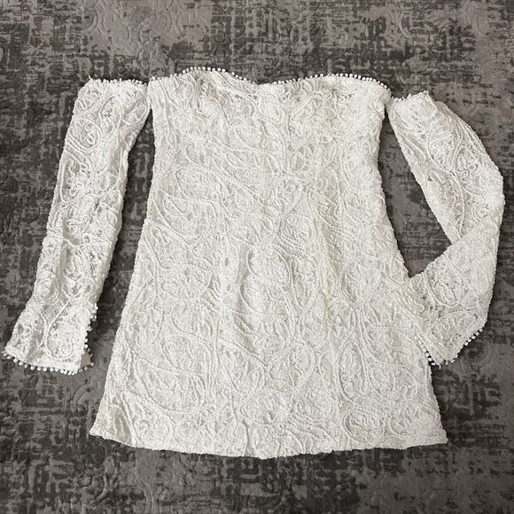 12th Tribe Lilliana Off Shoulder Lace Dress Women’s Size Large - Picture 2 of 15